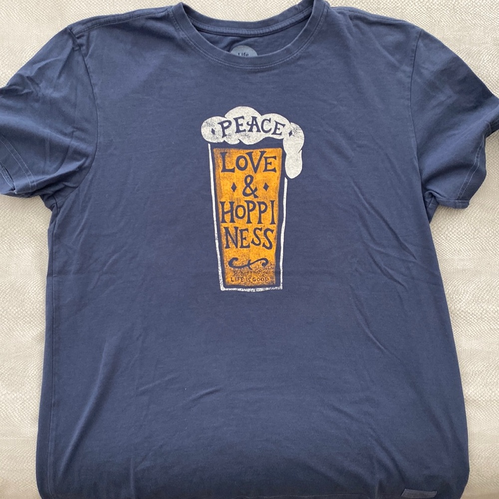 Men’s “Peace, Love and Hoppiness” t-shirt